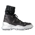 Dolce & Gabbana Black Nylon Galileo High Top Sneakers Shoes