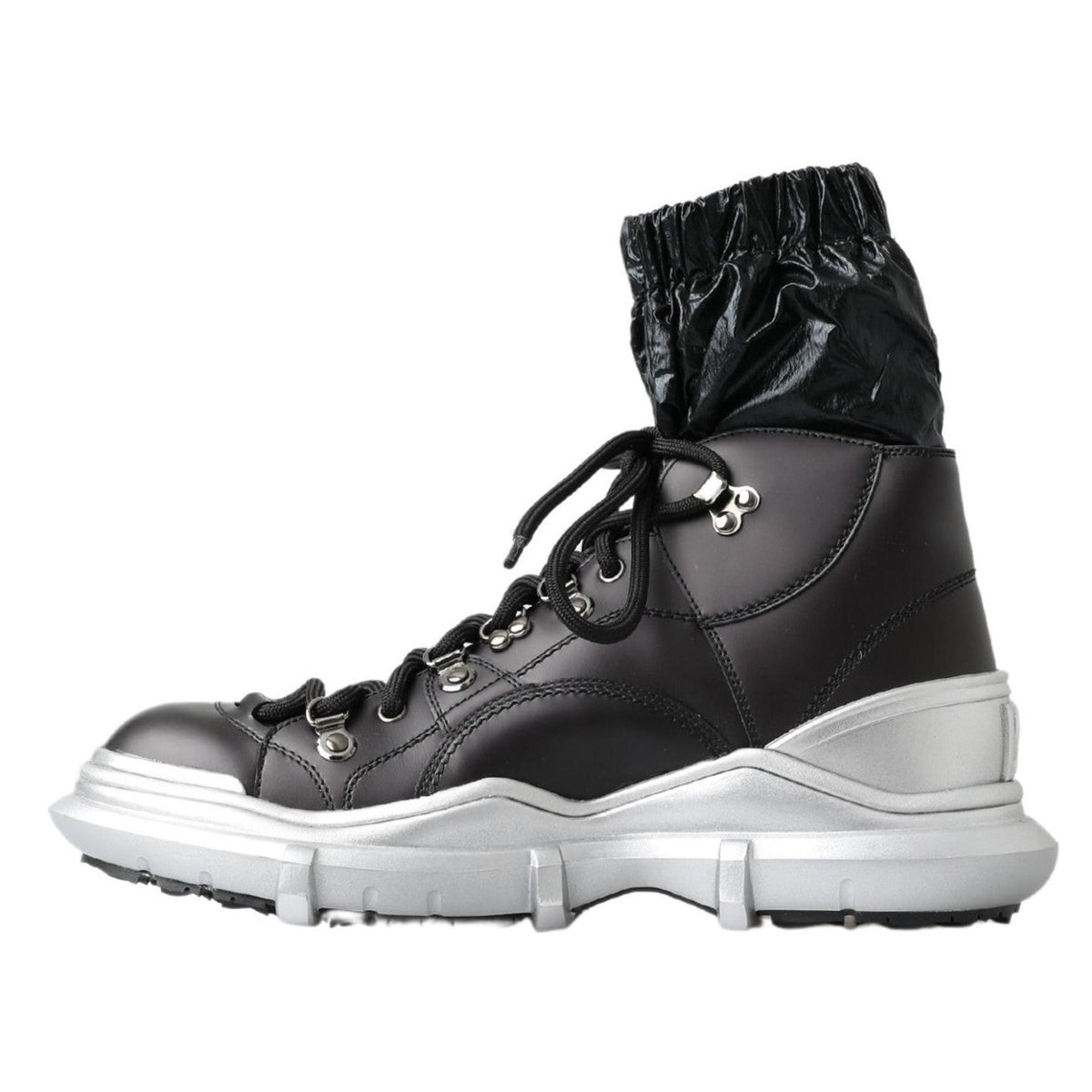 Dolce & Gabbana Black Nylon Galileo High Top Sneakers Shoes
