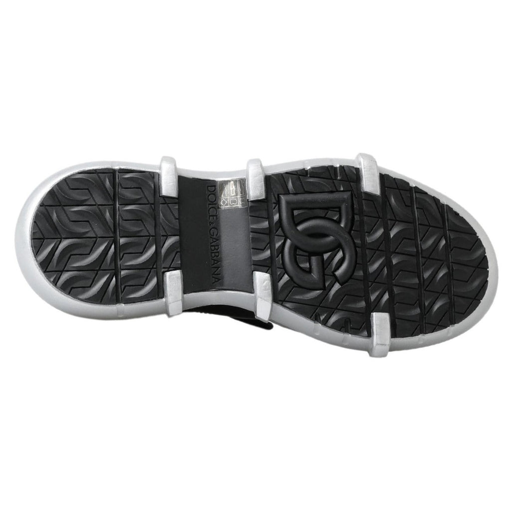 Dolce & Gabbana Black Nylon Galileo High Top Sneakers Shoes