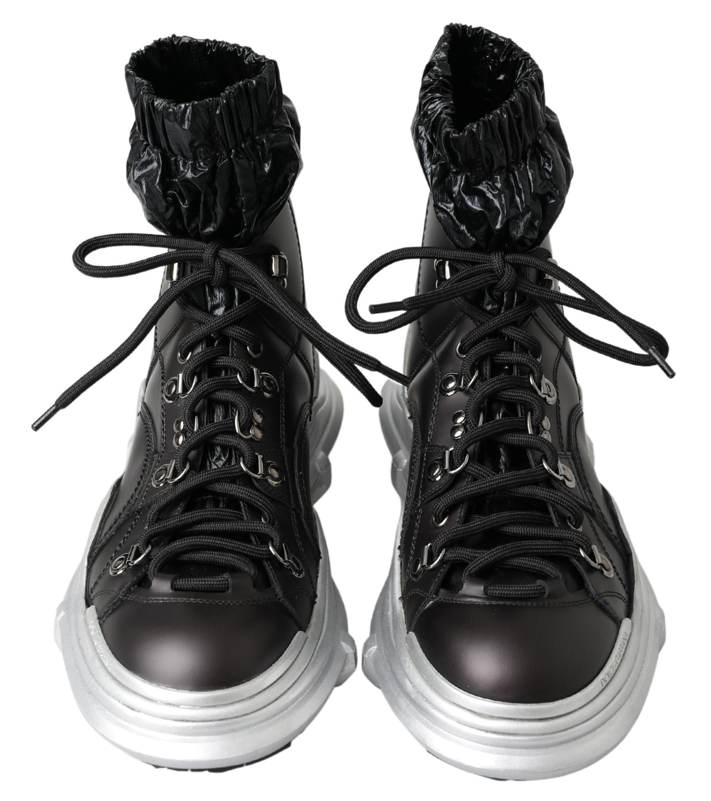 Dolce & Gabbana Black Nylon Galileo High Top Sneakers Shoes Dolce & Gabbana