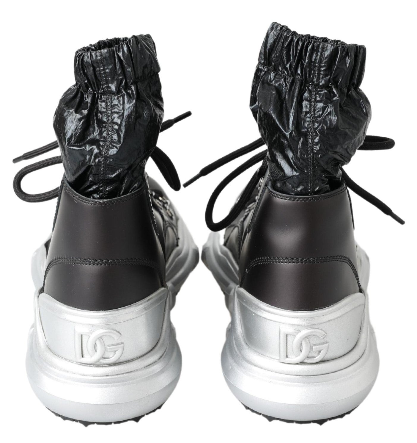 Dolce & Gabbana Black Nylon Galileo High Top Sneakers Shoes Dolce & Gabbana