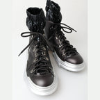 Dolce & Gabbana Black Nylon Galileo High Top Sneakers Shoes