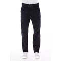 Alpha Studio Blue Cotton Men Pant
