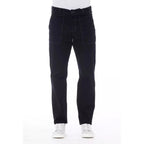 Alpha Studio Blue Cotton Men Pant