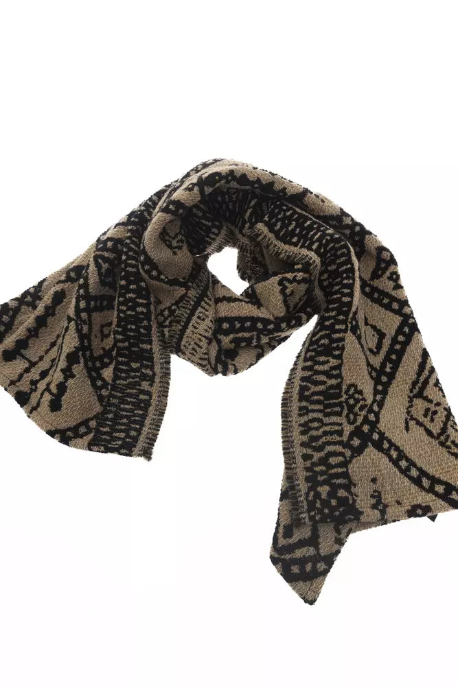 Alpha Studio Brown Wool Women Scarf Alpha Studio