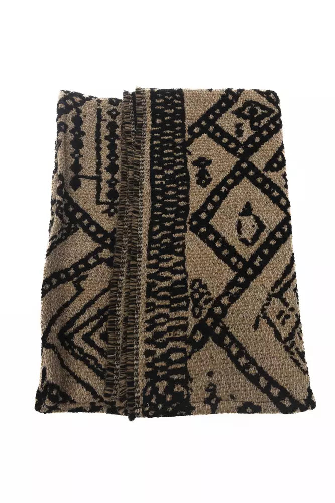 Alpha Studio Brown Wool Women Scarf Alpha Studio