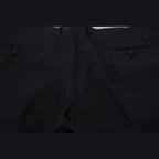 Dolce & Gabbana black wool and silk trouser pants, tailored dress trousers with a sleek, elegant fit.