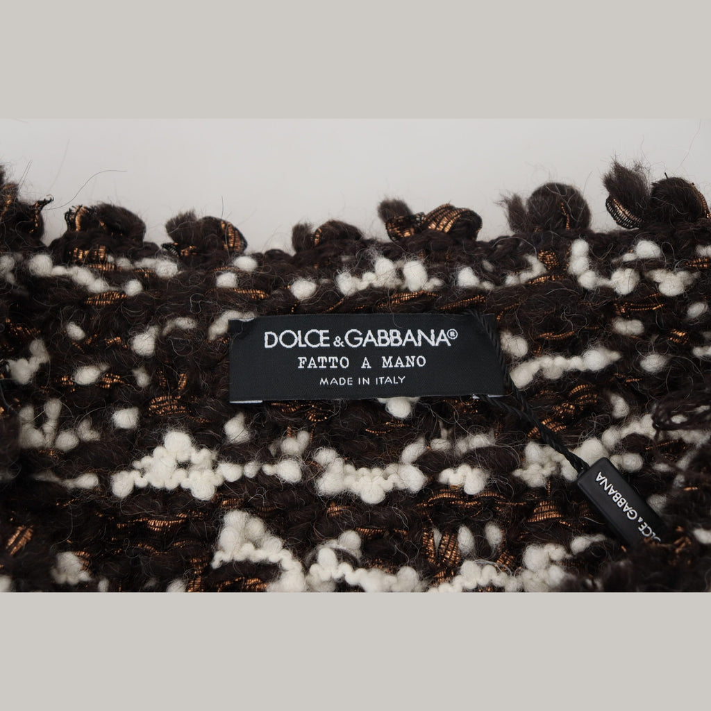 Dolce & Gabbana Brown Knitted Wool Fatto A Mano Sweater