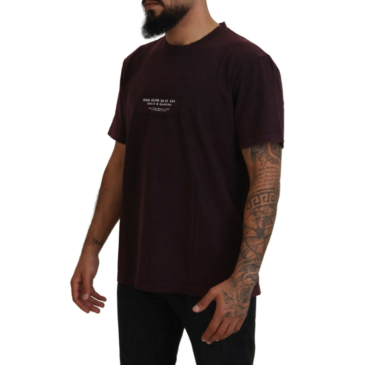 Dolce & Gabbana Bordeaux Crewneck Short Sleeve T-shirt