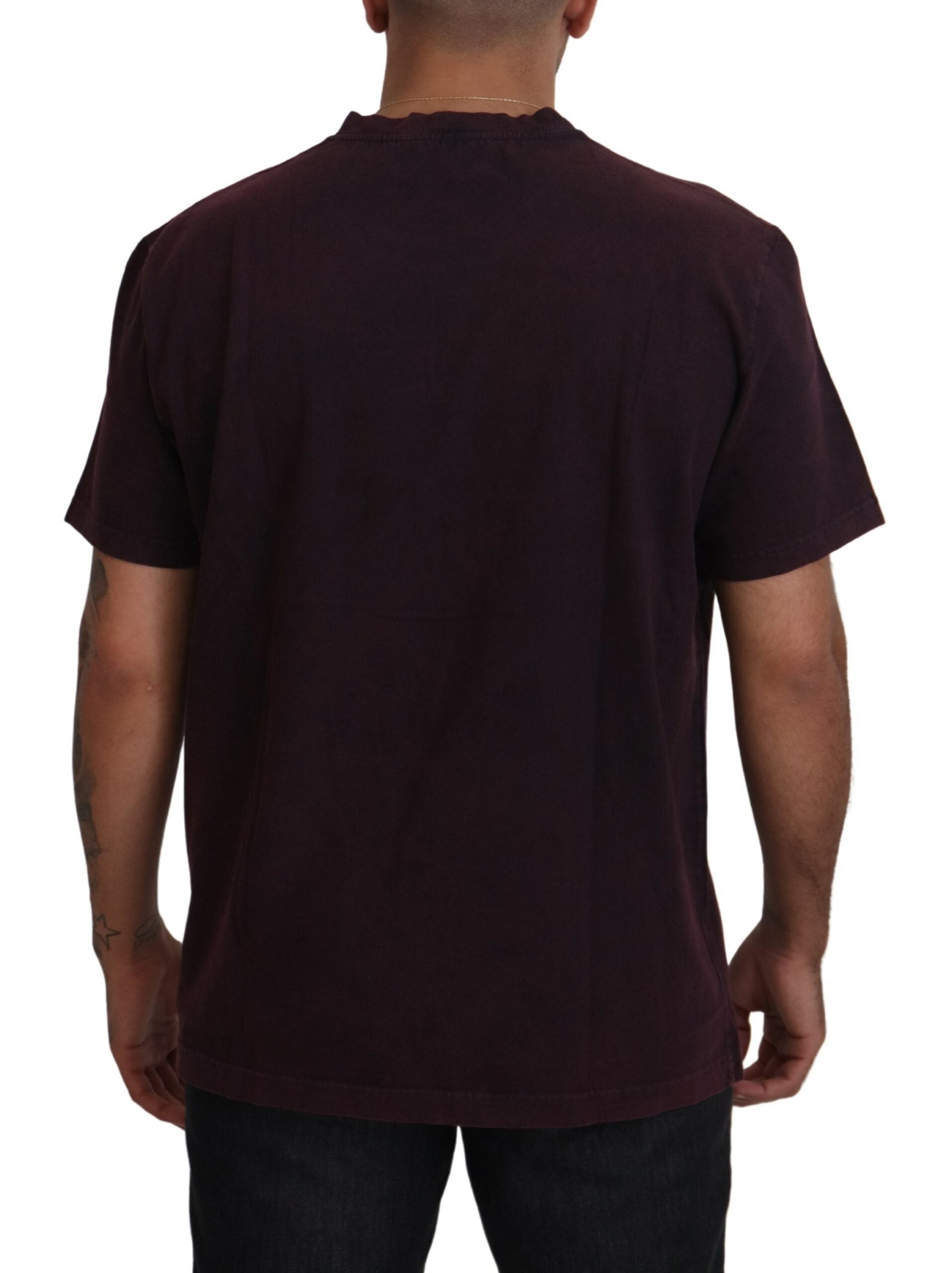 Dolce & Gabbana Bordeaux Crewneck Short Sleeve T-shirt Dolce & Gabbana