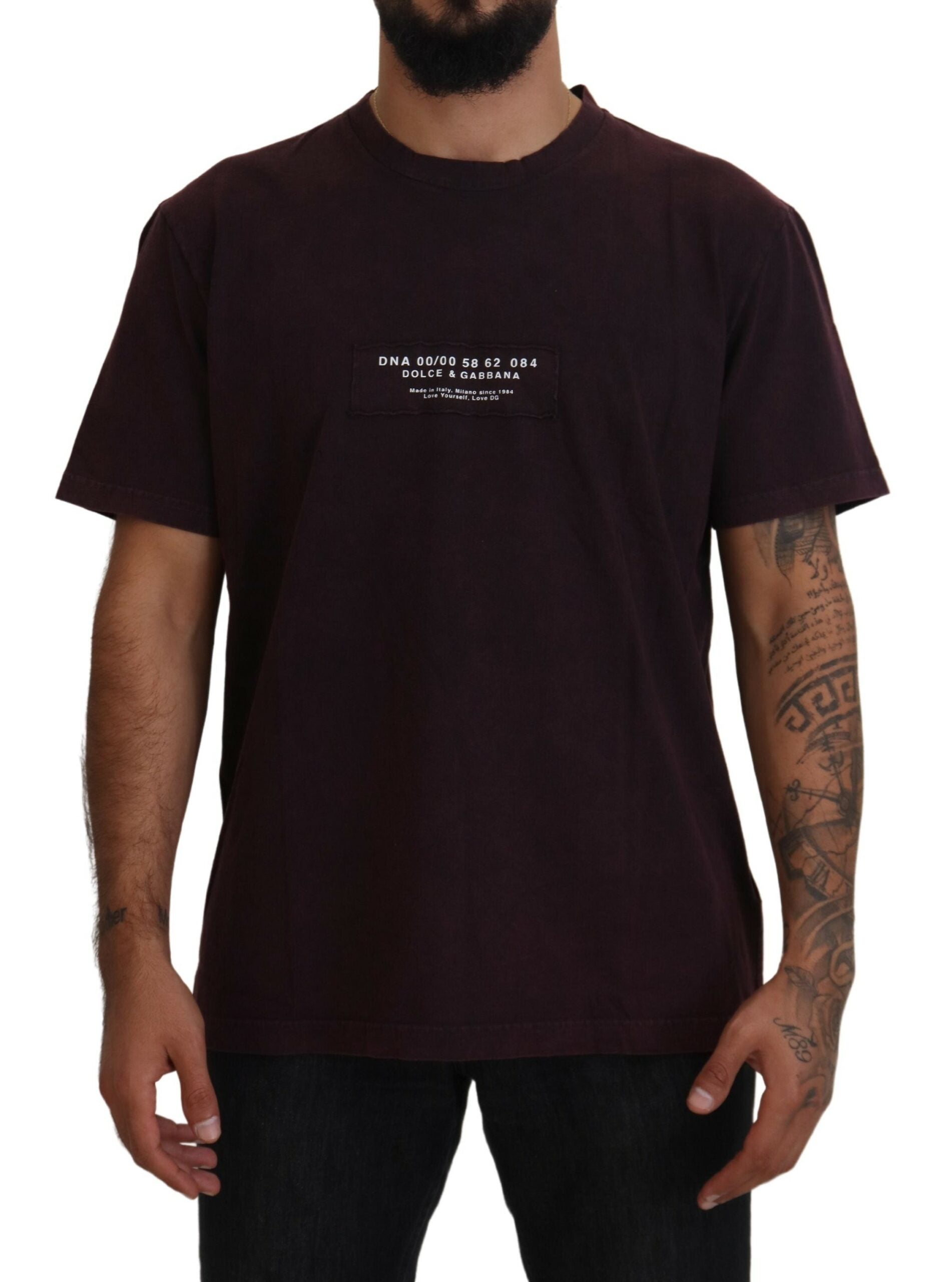 Dolce & Gabbana Bordeaux Crewneck Short Sleeve T-shirt Dolce & Gabbana
