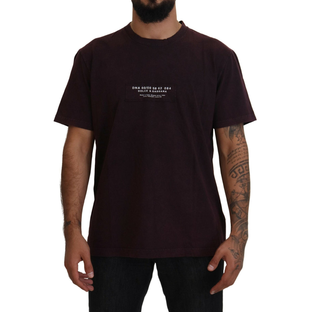 Dolce & Gabbana Bordeaux Crewneck Short Sleeve T-shirt