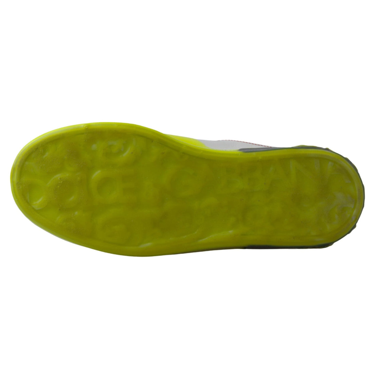 Dolce & Gabbana White Yellow Portofino Leather Sneakers Shoes