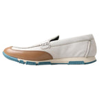 Dolce & Gabbana White Leather Loafers Moccasins Shoes