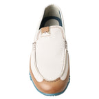 Dolce & Gabbana White Leather Loafers Moccasins Shoes