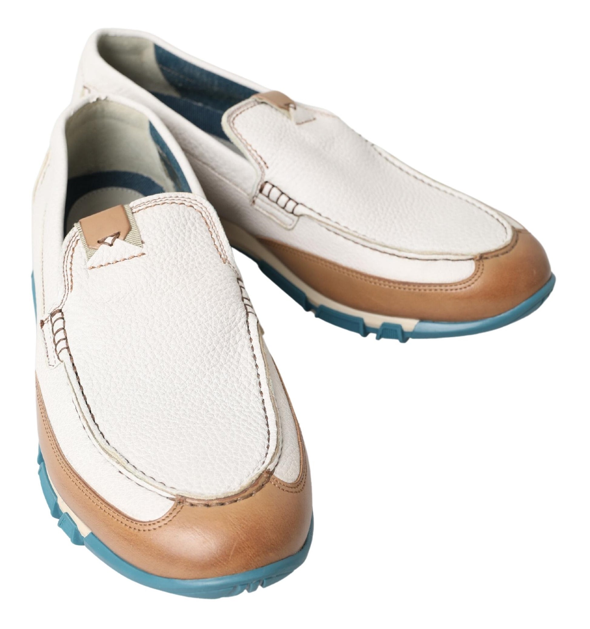 Dolce & Gabbana White Leather Loafers Moccasins Shoes Dolce & Gabbana