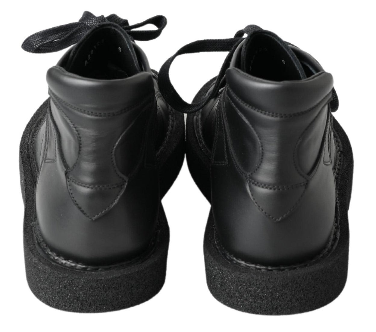 Dolce & Gabbana Black Leather Slip on Stretch Boots Dolce & Gabbana