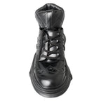 Dolce & Gabbana Black Leather Ankle Casual Boots