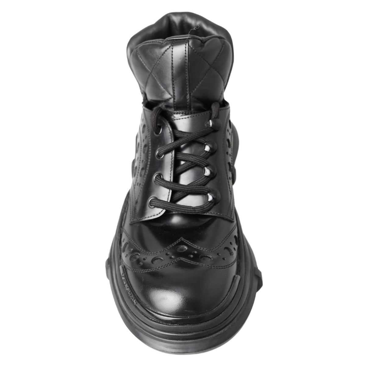 Dolce & Gabbana Black Leather Ankle Casual Boots