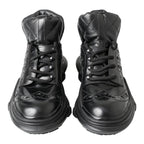 Dolce & Gabbana Black Leather Ankle Casual Boots