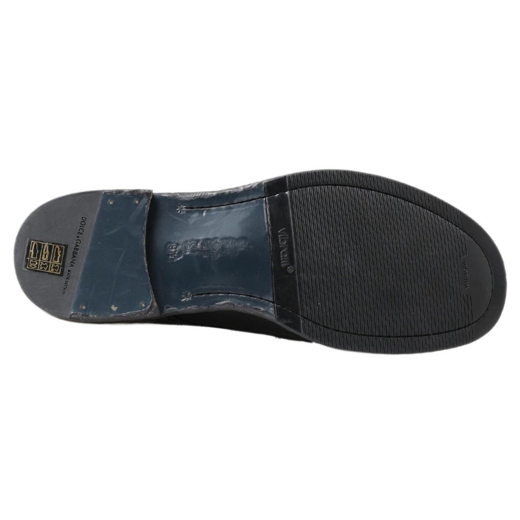 Dolce & Gabbana Black Horse Leather Perugino Boots