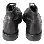Dolce & Gabbana Black Horse Leather Perugino Boots