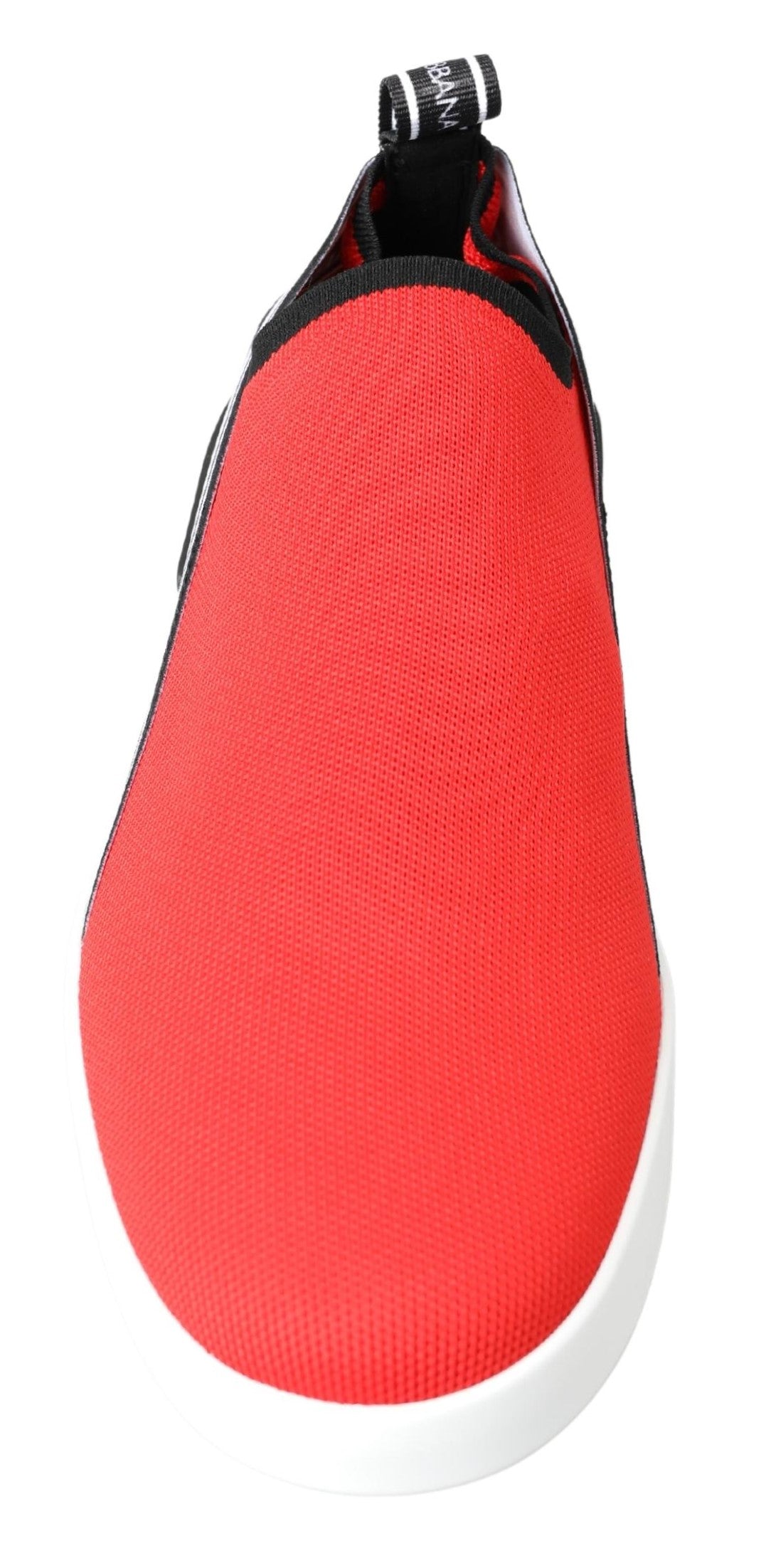 Dolce & Gabbana Red White Flat Sneakers Loafers Shoes Dolce & Gabbana