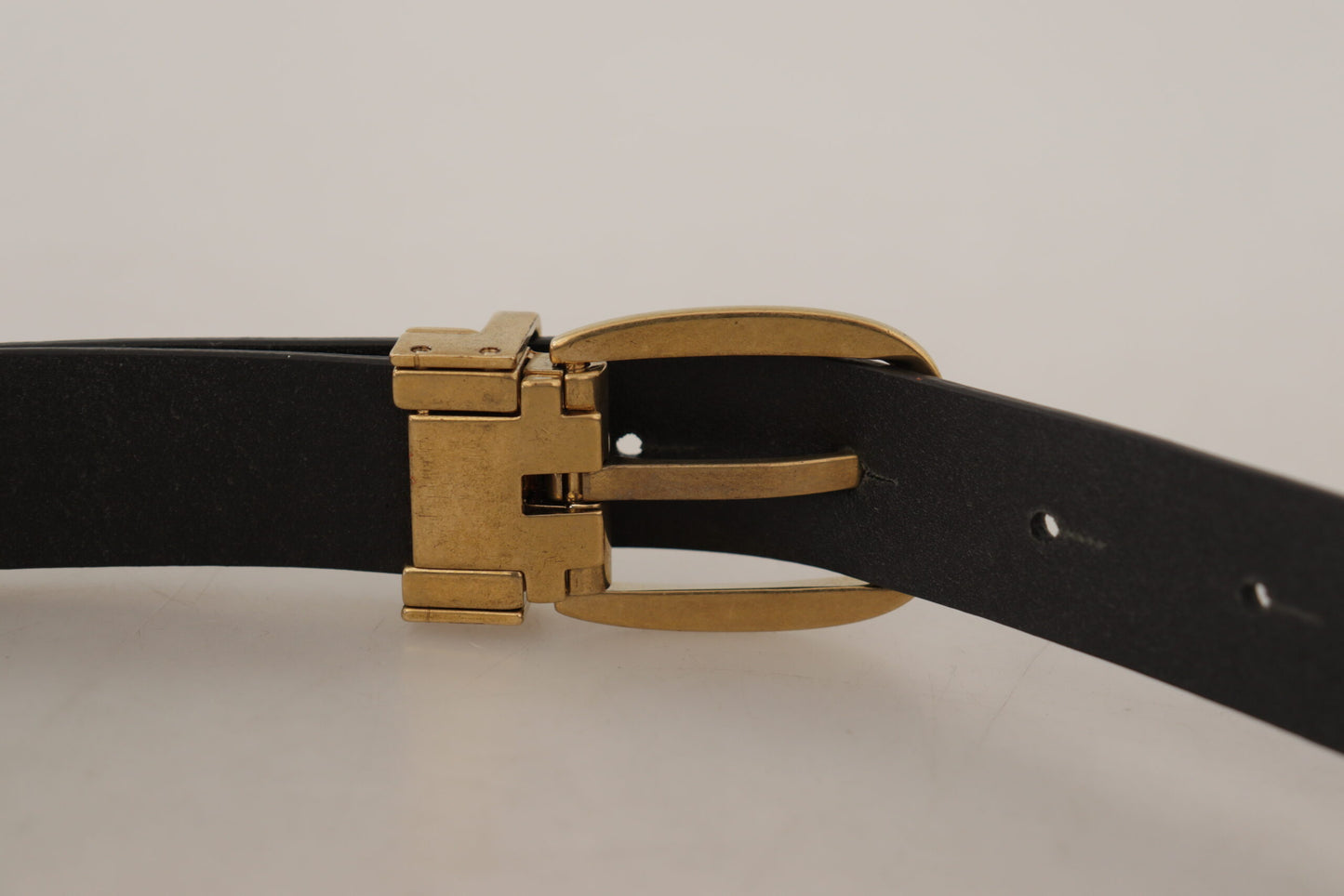 Dolce & Gabbana Brown Leather Classic Vintage Metal Buckle Belt Dolce & Gabbana