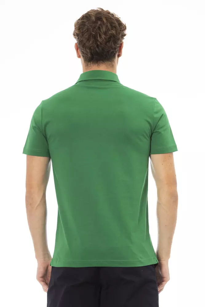 Baldinini Trend Green Cotton Men Polo Baldinini Trend