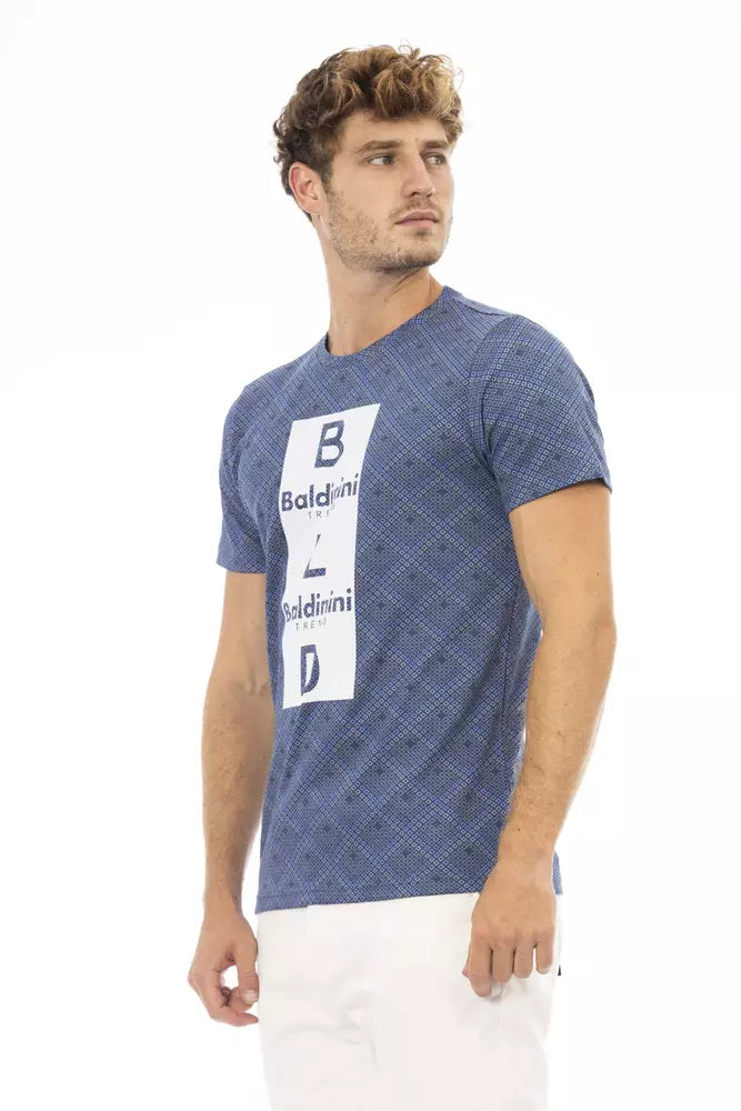 Baldinini Trend Blue Cotton Men T-Shirt Baldinini Trend