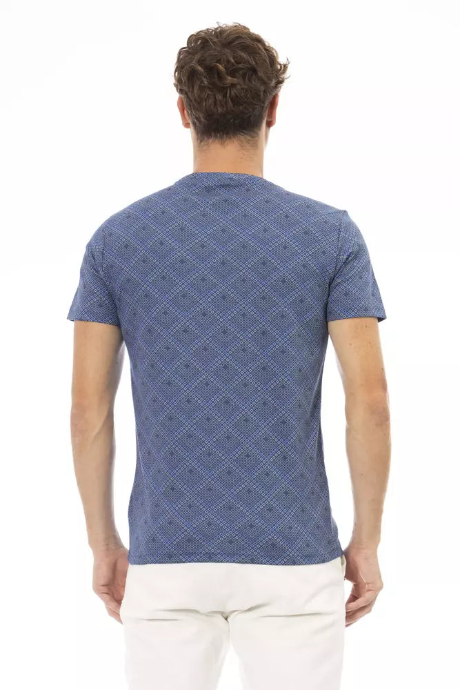 Baldinini Trend Blue Cotton Men T-Shirt Baldinini Trend