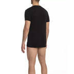 Cavalli Class Black Cotton Men T-Shirt