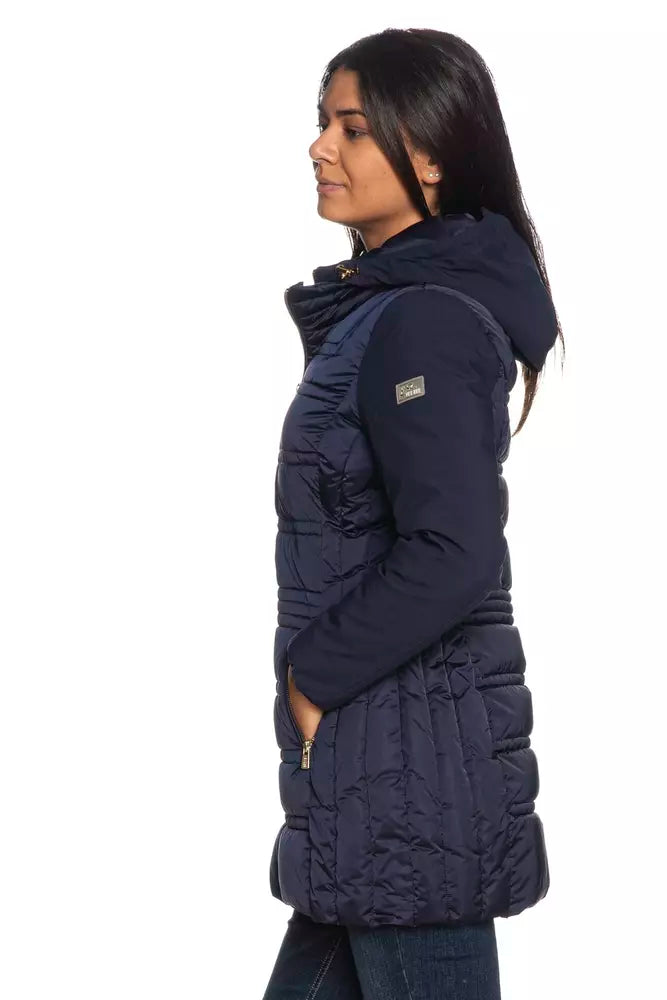 Yes Zee Blue Polyester Women's Jacket Yes Zee