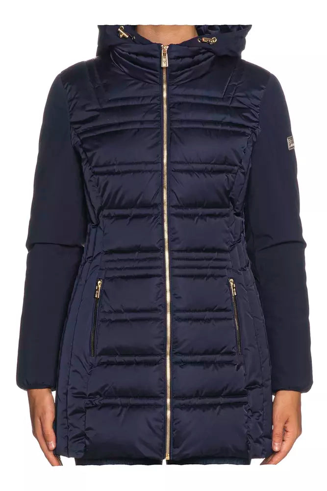 Yes Zee Blue Polyester Women's Jacket Yes Zee
