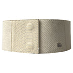 GF Ferre Off White Waxed Cotton Wide Fashion Waistband Belt