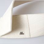GF Ferre Off White Waxed Cotton Wide Fashion Waistband Belt
