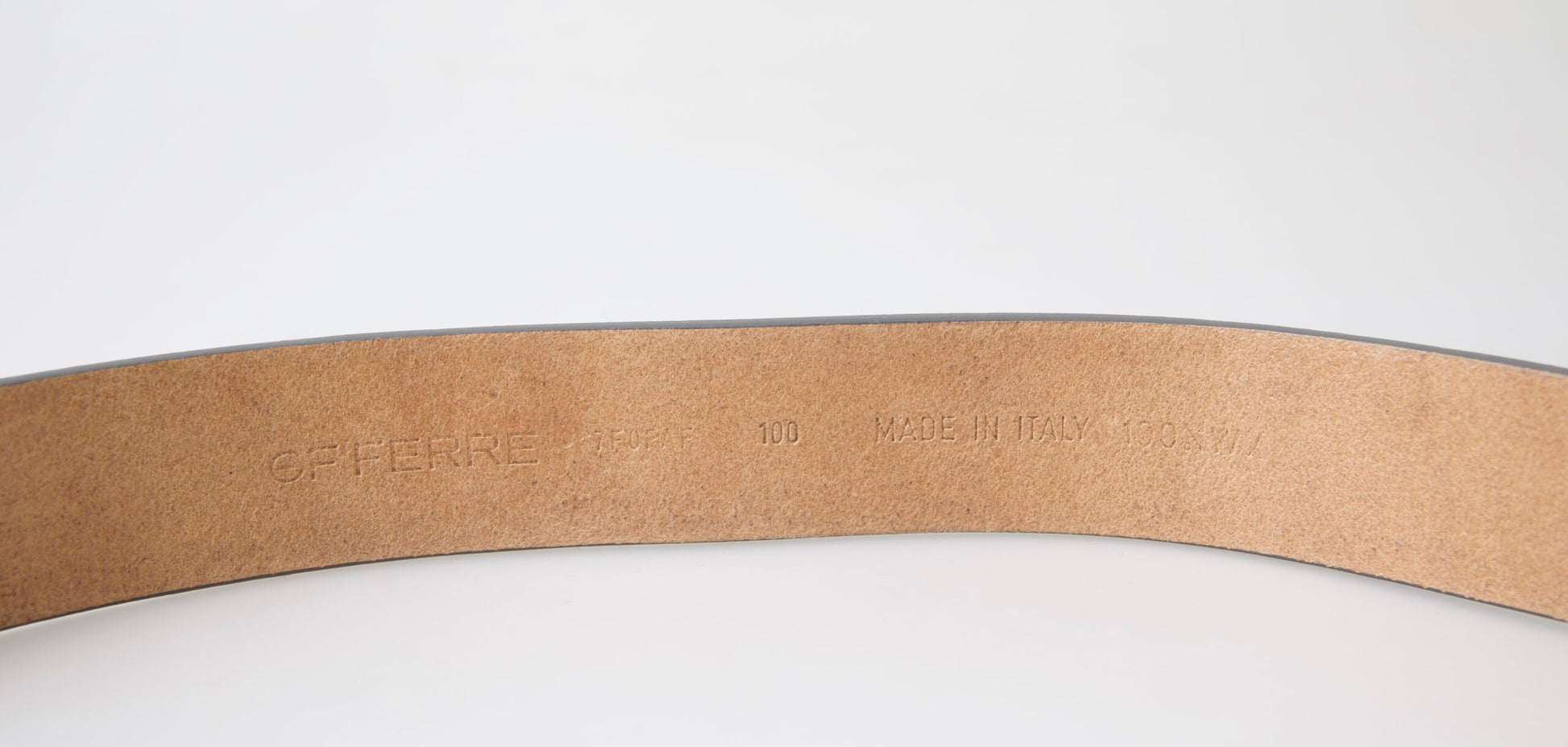 GF Ferre Brown Leather Fashion Logo Buckle Waist Belt GF Ferre