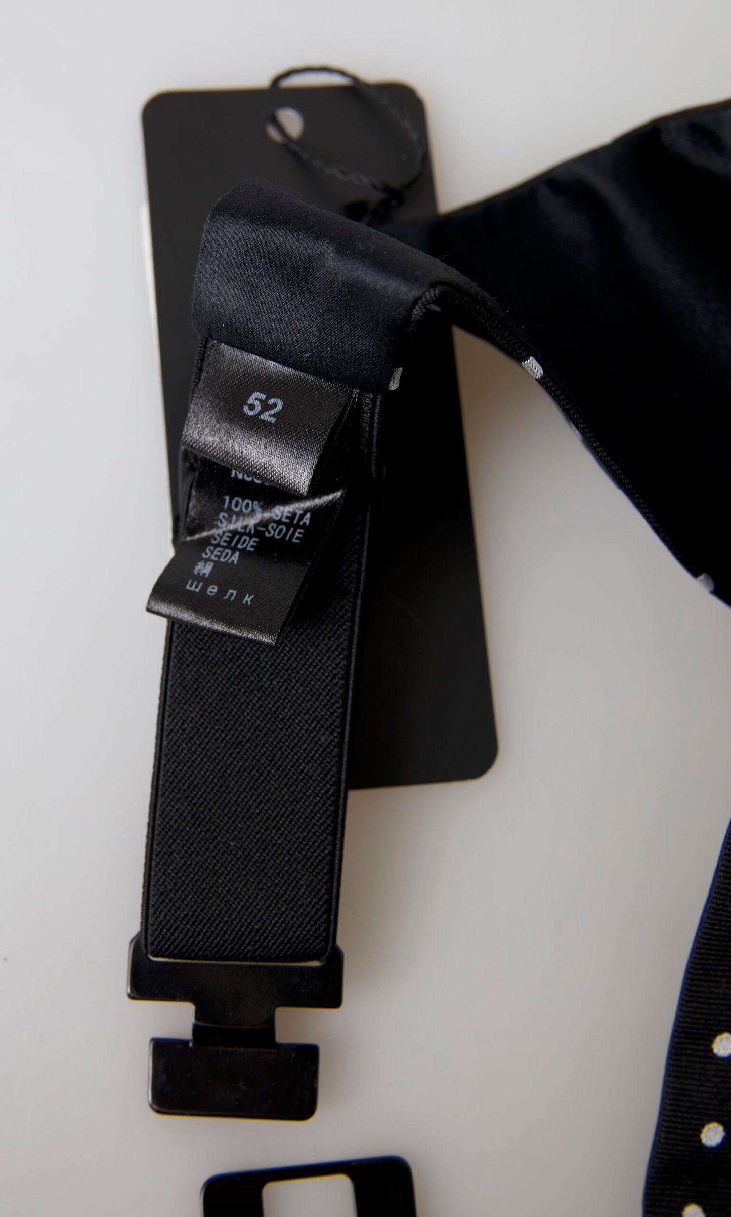 Dolce & Gabbana Black Silk Polka Waist Tuxedo Belt Cummerbund Dolce & Gabbana