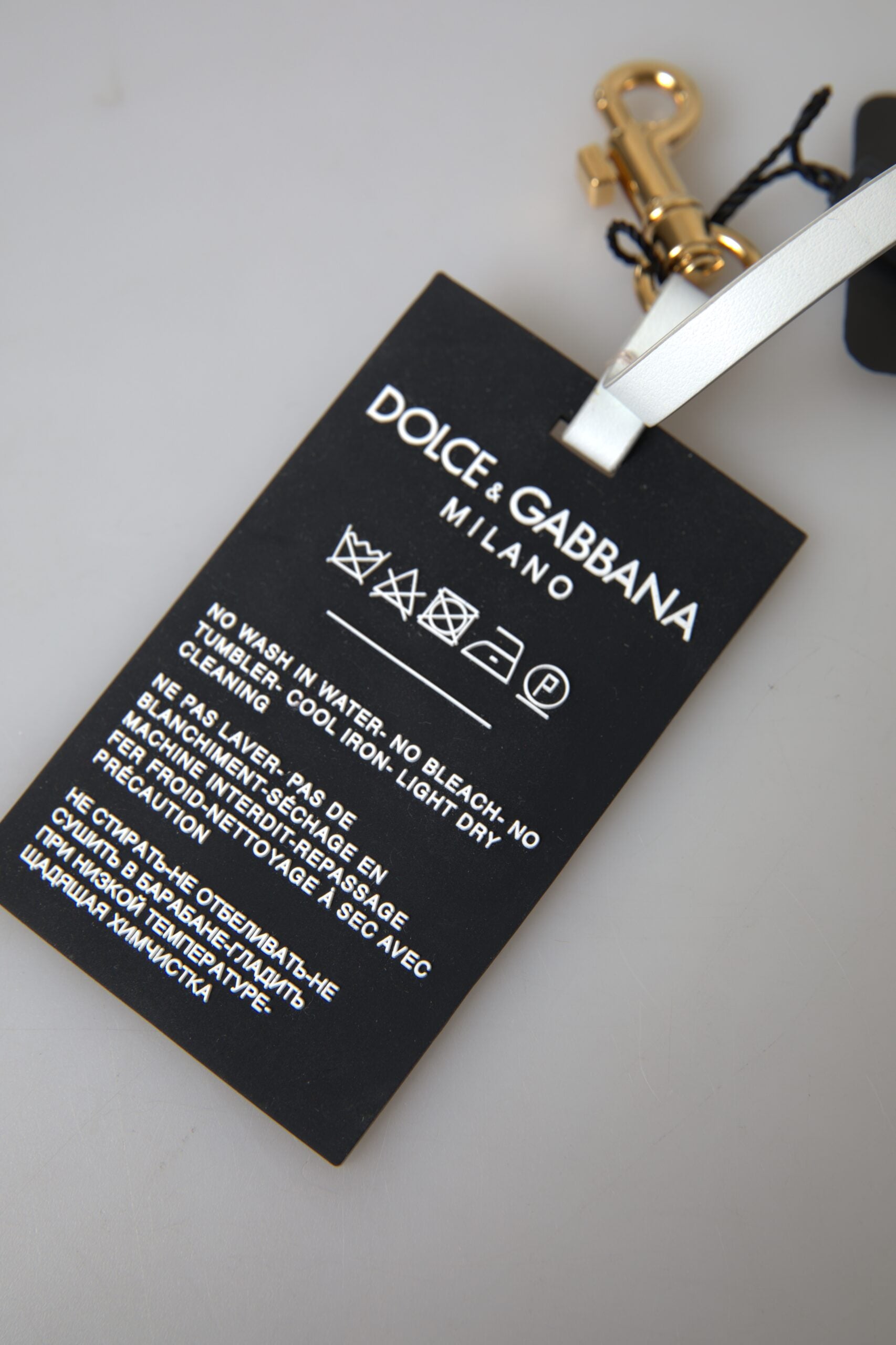 Dolce & Gabbana Black Silicone DG Logo Gold Brass Keychain Dolce & Gabbana