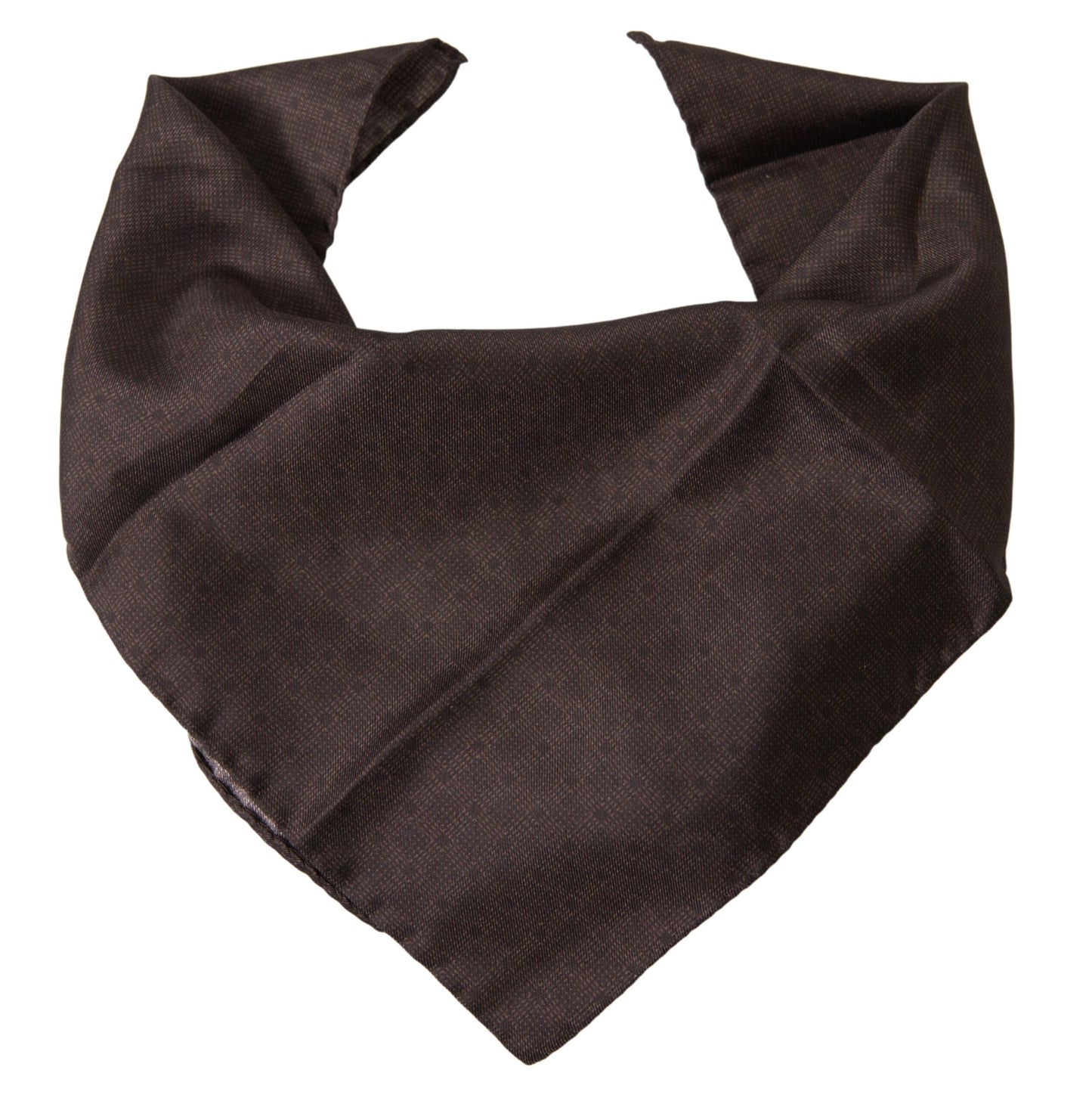 Dolce & Gabbana Brown Patterned Silk Square Handkerchief Scarf Dolce & Gabbana