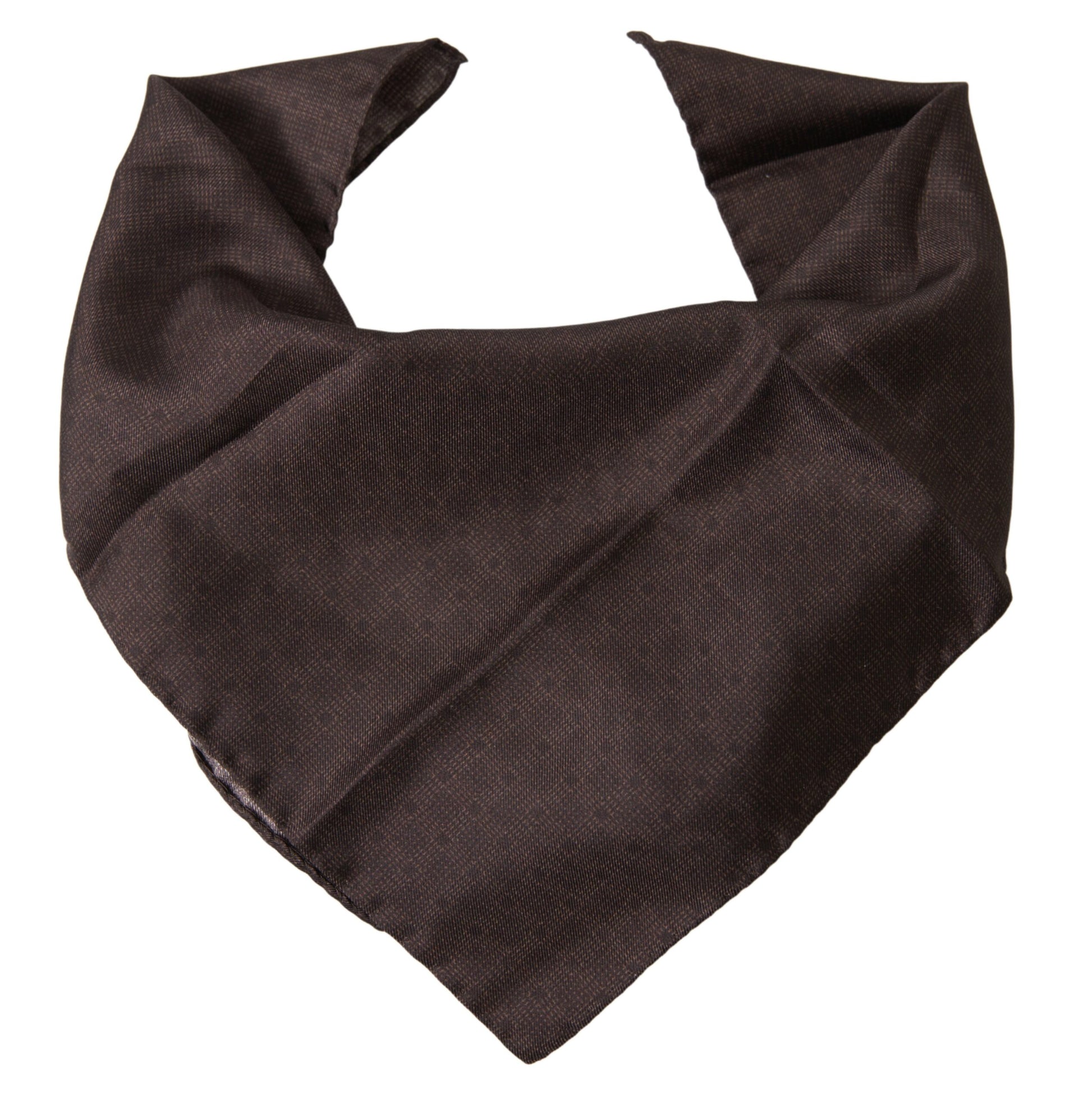 Dolce & Gabbana Brown Patterned Silk Square Handkerchief Scarf Dolce & Gabbana