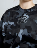 Dolce & Gabbana Black Camouflage Round Neck Sweatshirt Sweater - Eljoys Fashion 