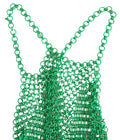Dolce & Gabbana Green Aluminum Sleeveless Halter Cropped Tank Top - Eljoys Fashion 