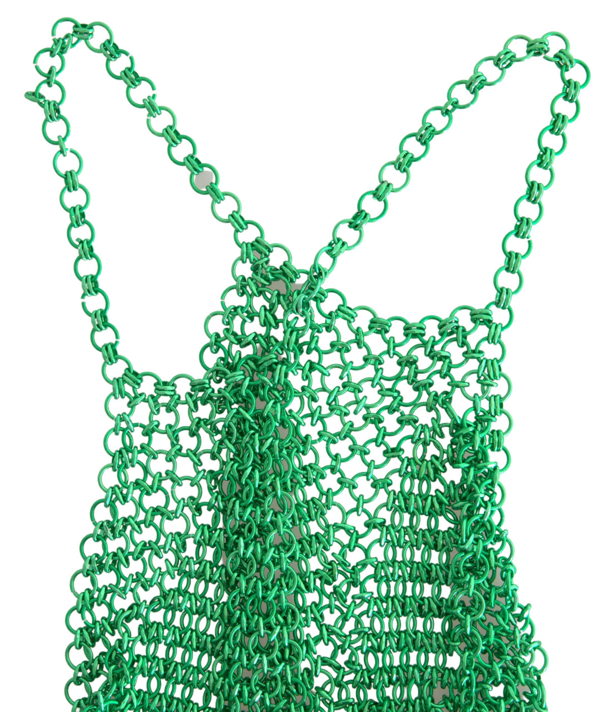 Dolce & Gabbana Green Aluminum Sleeveless Halter Cropped Tank Top - Eljoys Fashion 