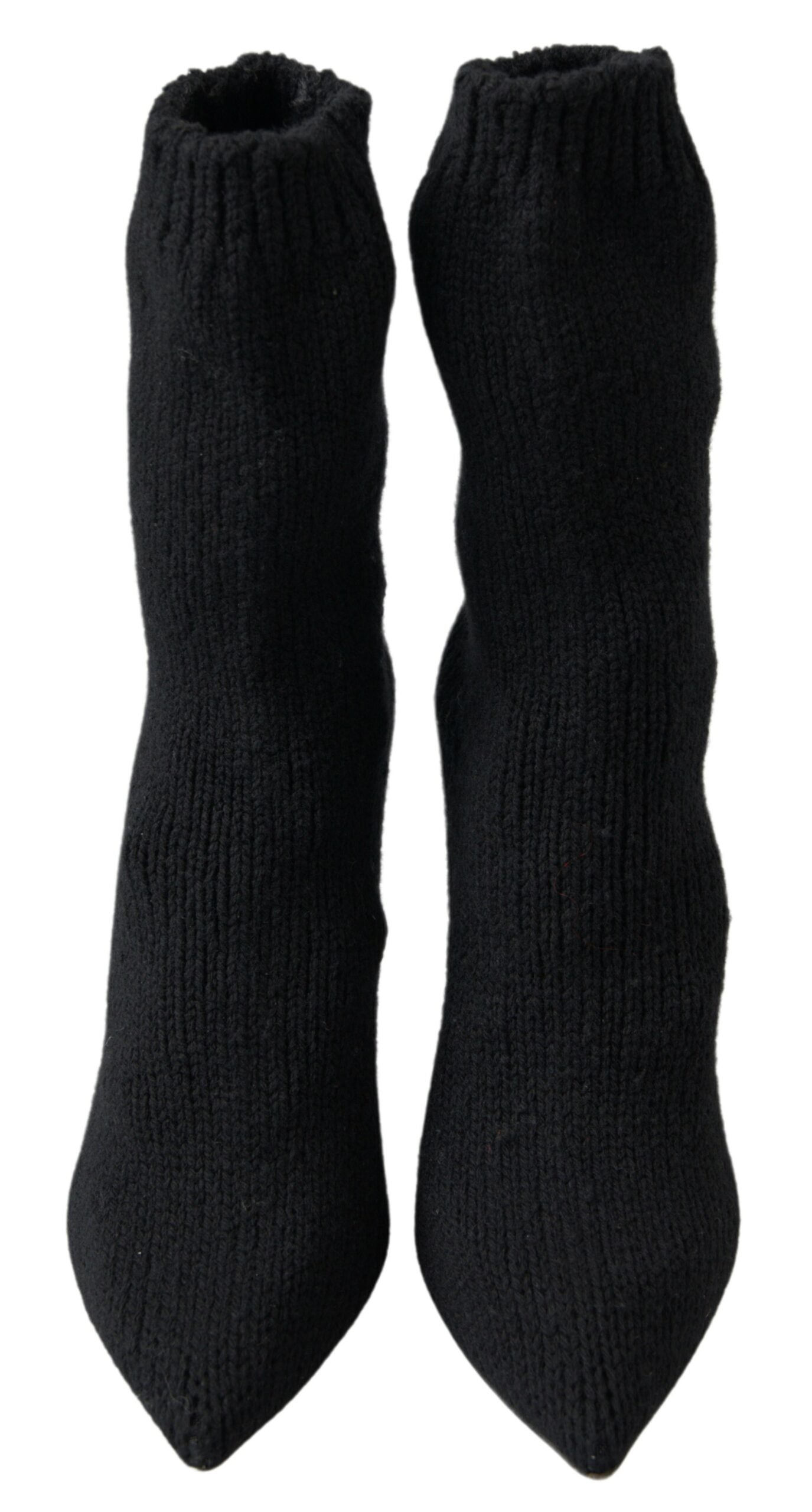 Dolce & Gabbana Black Stiletto Heel Mid Calf Women Boot Shoes Dolce & Gabbana