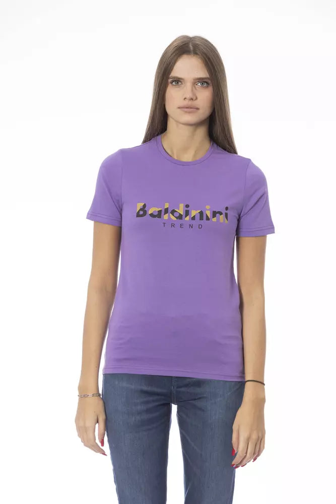 Baldinini Trend Purple Cotton Women T-Shirt Baldinini Trend