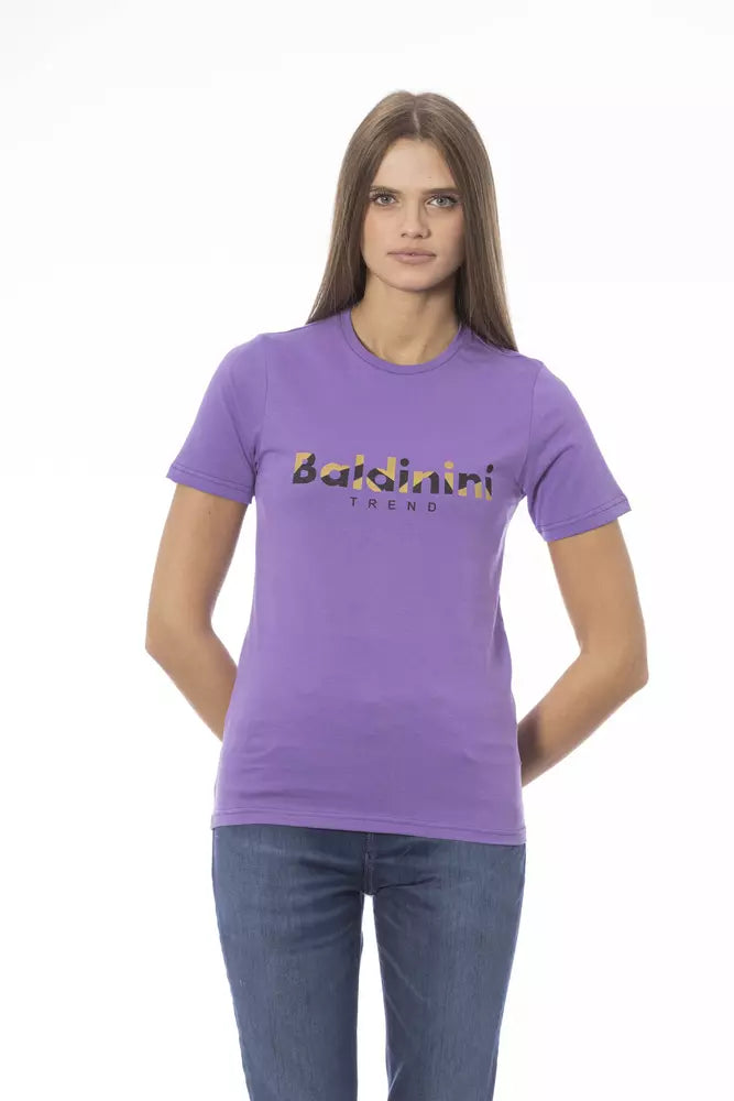 Baldinini Trend Purple Cotton Women T-Shirt Baldinini Trend
