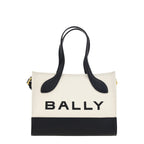 Bally White and Black Leather Mini Handbag