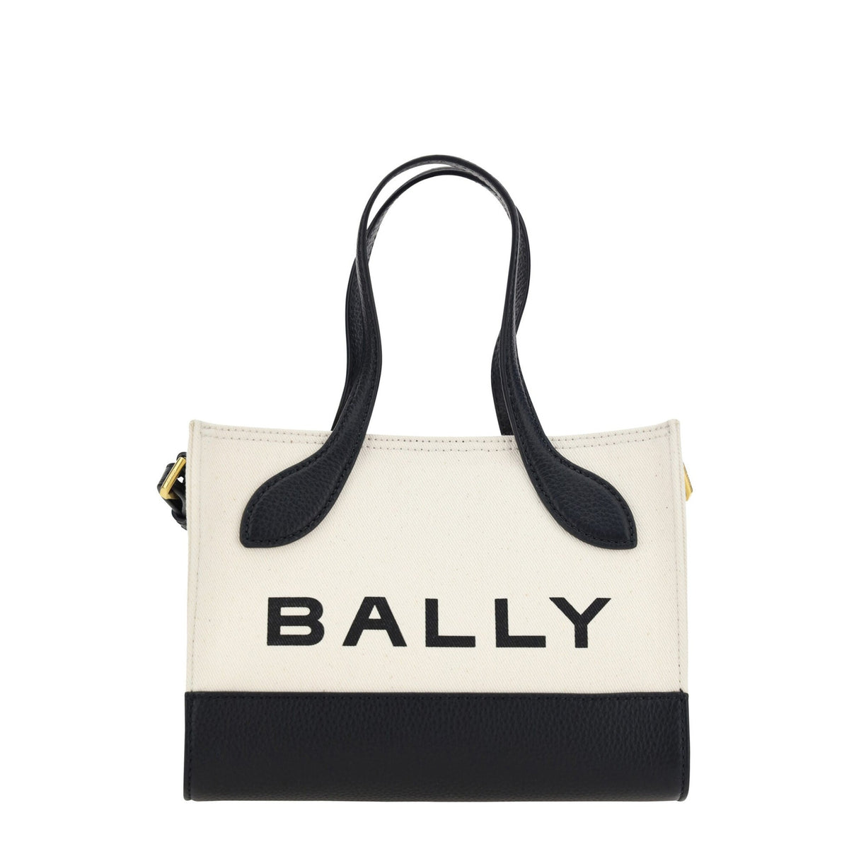 Bally White and Black Leather Mini Handbag