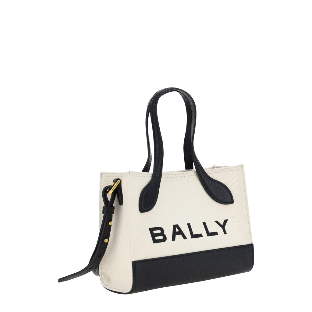 Bally White and Black Leather Mini Handbag